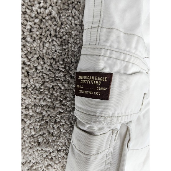 Vintage American Eagle Y2K Baggy Drawstring Button Cargo Shorts Mens 31 - Picture 3 of 15